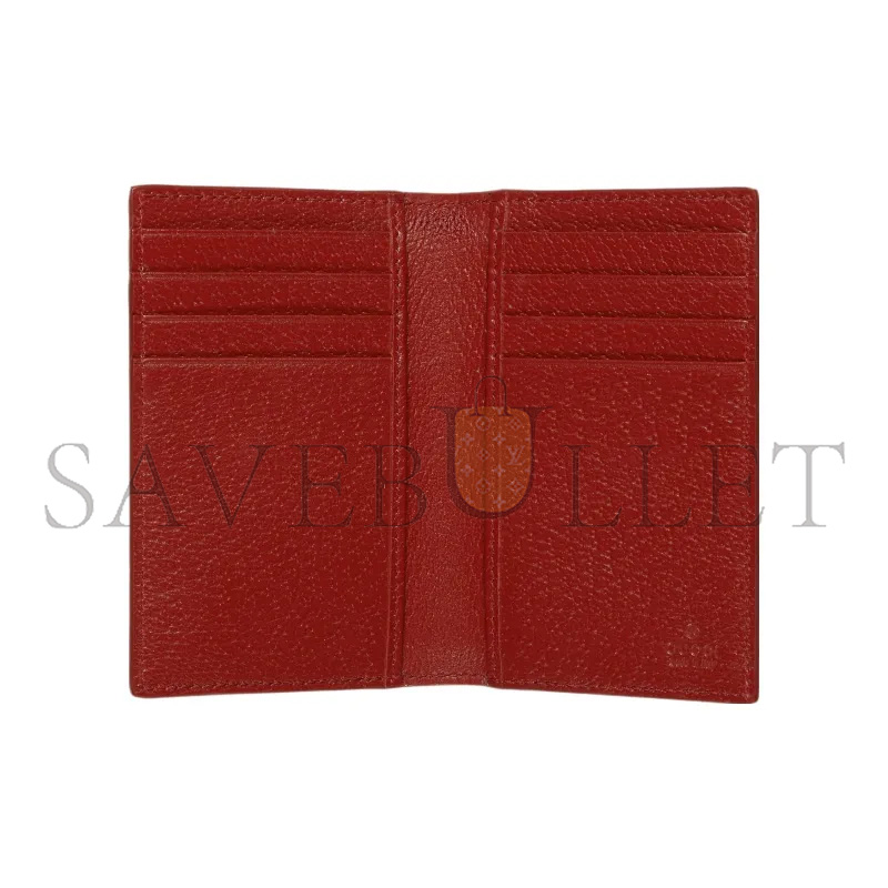 GUCCI RED INTERIOR GG LONG CARD CASE 768249 (15*12cm)